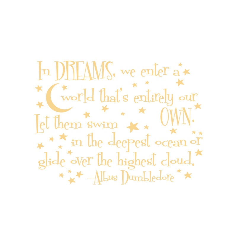 Adhésif décoratif «In Dreams We Entrée A World», Crème