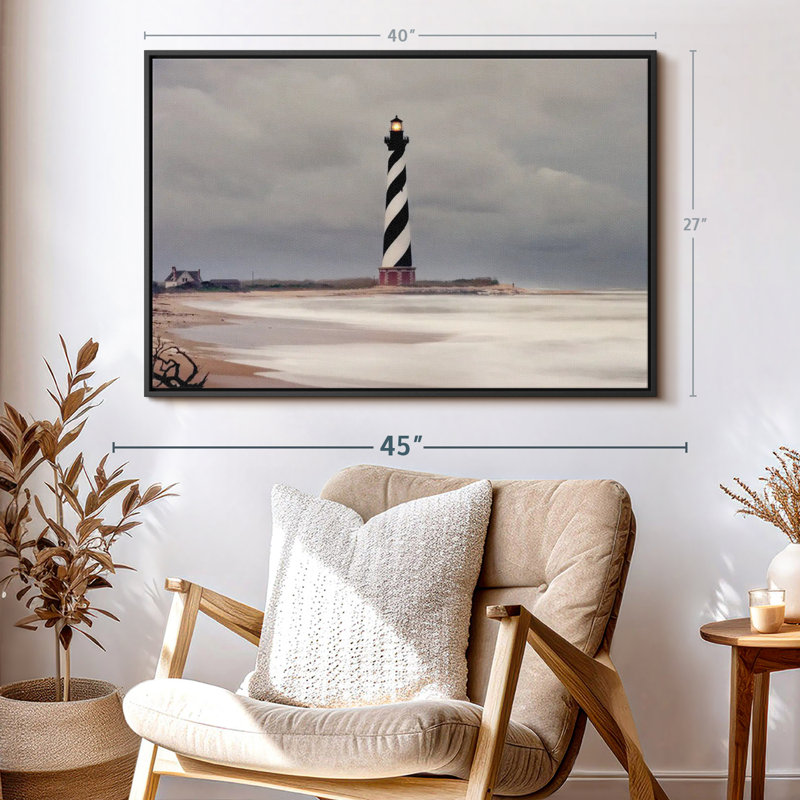 Impression sur toile Stormy Cape Hatteras, H 27 po x l 40 po
