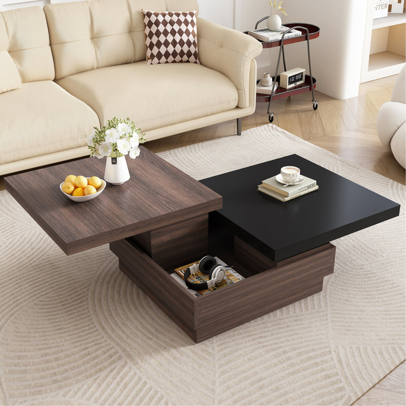 Table basse rotative, Noir