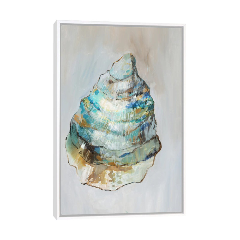 Nautical Whispers II, White Floater Framed Canvas, 26" H x 18" W x 1.5" D, No Mat