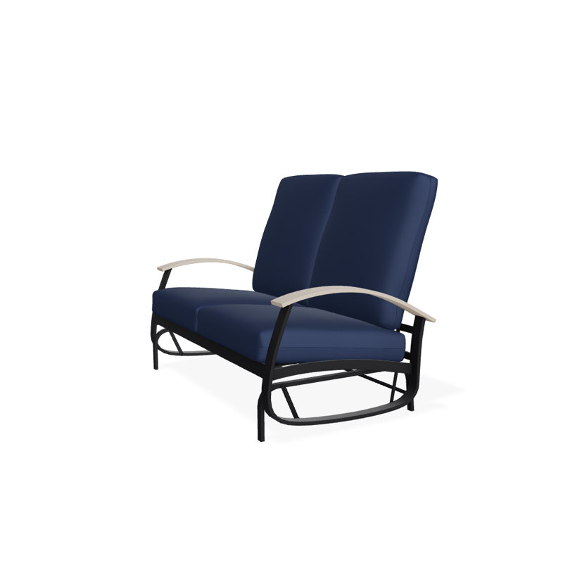 Banc oscillant avec coussins Askar, Toile bleu marine Sunbrella®, Désert texturé, Désert P60