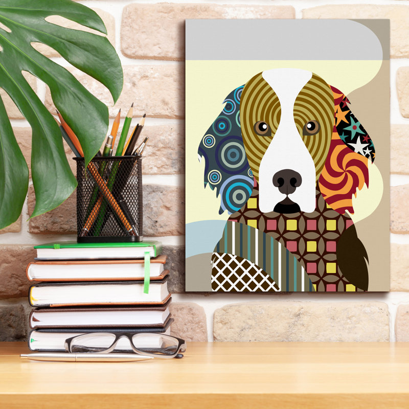 "Setter irlandais" par Lanre Adefioyue, H 16 po x l 12 po x P 0,75 po