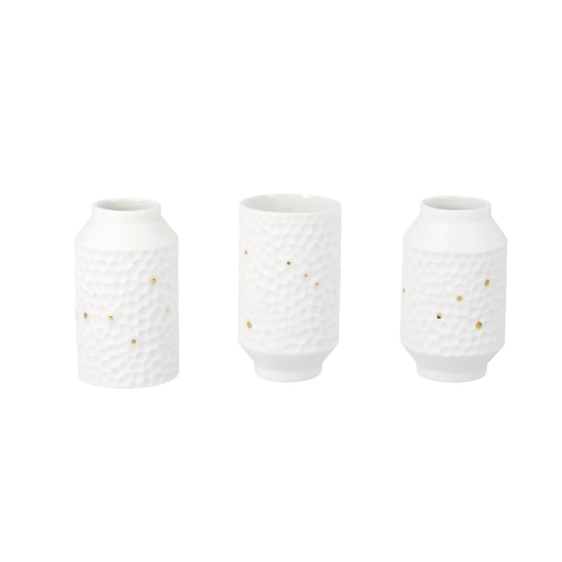 Mini vases en porcelaine Constellations - ensemble de 3