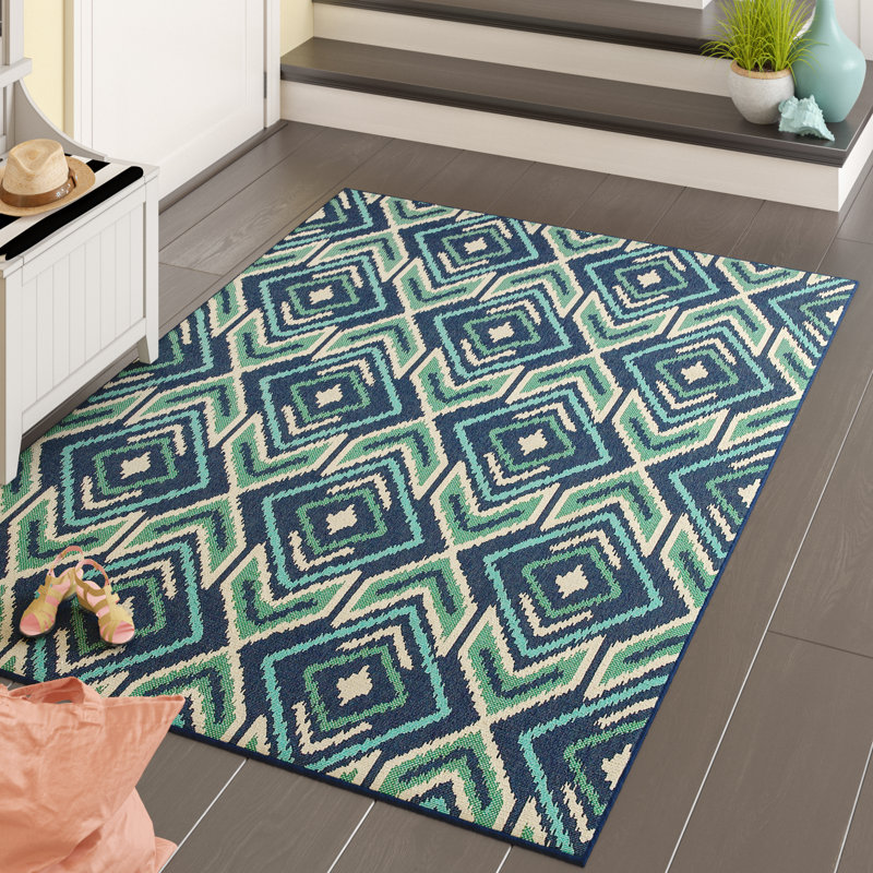 Andover Mills™ Jacobo Navy Blue Indoor/Outdoor Rug & Reviews | Wayfair