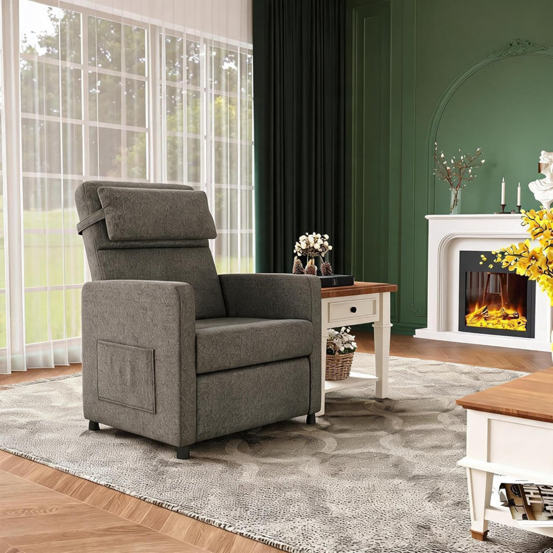Upholstered Armchair, Grey
