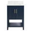 Meuble-lavabo 24 po avec plateau en marbre de Carrare et vasque en céramique Jearold-42477235