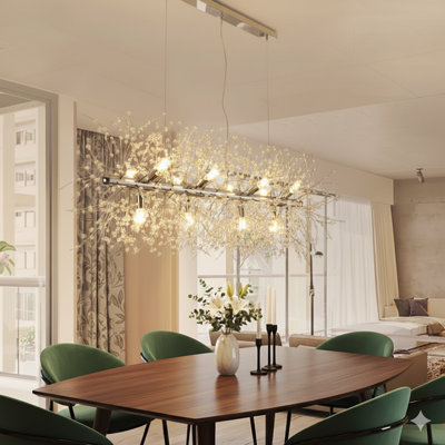 Volkan 12 - Light 36 Inch Dimmable Kitchen Island Chandelier