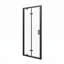 Porte de douche à cadre pivotant en aluminium noir mat l 30 po x H 72 po, boîtier en verre trempé transparent de 1/4 po avec poignée en acier inoxydable, installation réversible.-133287930