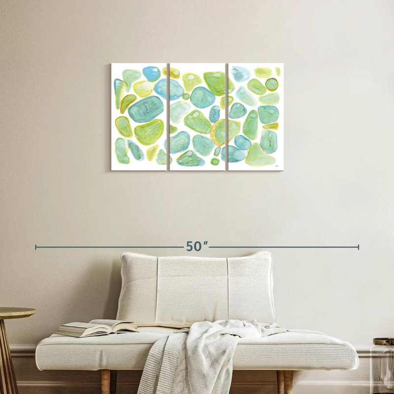 Abstrait de verre de mer Avery, H 20 po x l 33 po