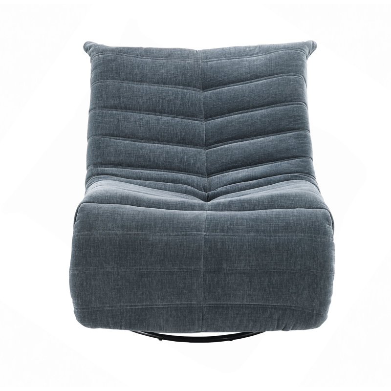 Fauteuil inclinable Soft, inclinable et oscillant en chenille Talmon Shadow, Gris foncé