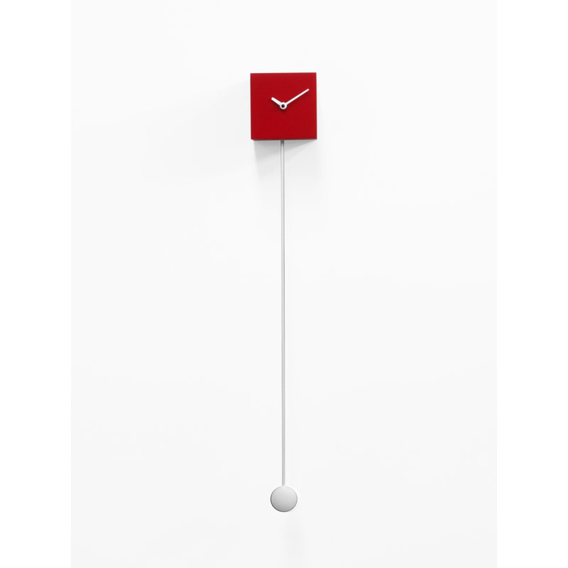 Kingon Wood Wall Clock, Red