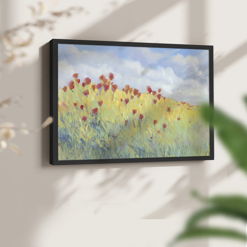 Summer Breeze Meadow I - impression encadrée - réarmable, H 8 po x l 10 po, Noir, noir, noir, noir