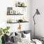 4-Piece Paulownia Wood Floating Shelves Wall Mount Bracket Shelf-365842485-365842489