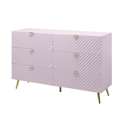 Gaines Pink High Gloss Finish Dresser