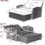 Chaise longue d'extérieur avec coussins moelleux et en polyéthylène - Lit de jour blanc pour espace détente avec dossier réglable et protection intégrée.