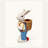 Rabbit Garden Statue in Blue Overalls