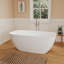 Baignoire profonde autoportante à surface solide 59 po Fslefay