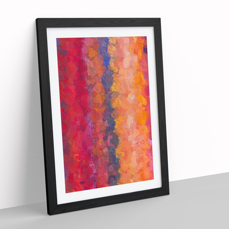 Gone To Heaven Abstract - Single Picture Frame Painting, Black, 34cm H x 25cm W x 2cm D