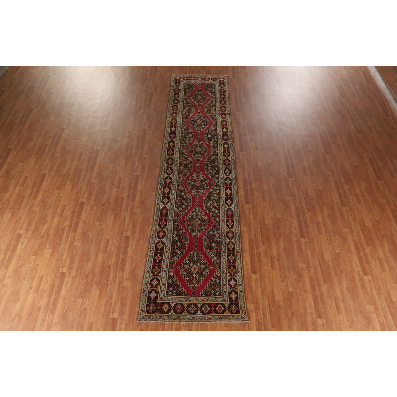 Antique Kazak Vegetable Dye Runner Rug