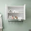 Armoire murale de salle de bain avec tablette réglable, barre à serviettes, 5 crochets, armoire de rangement au-dessus de la toilette pour la salle de bain, cuisine