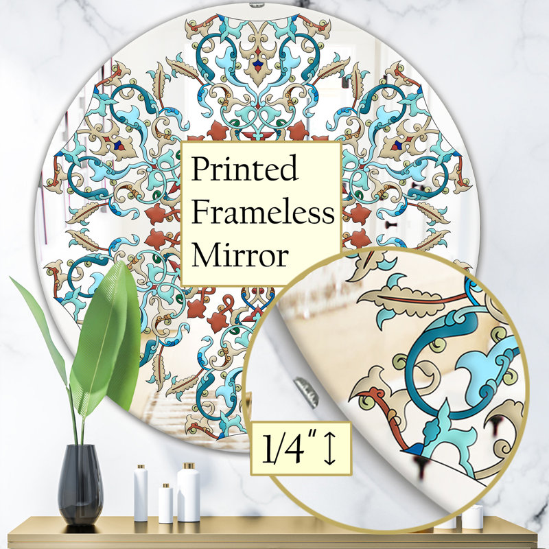 Miroir mural d'intersection Mid-Century, H 23,6 po x l 23,6 po