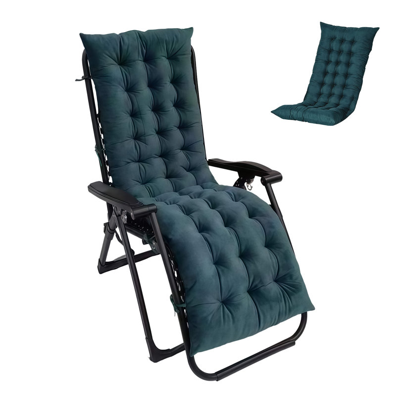 Outdoor 4'' Rocking Chair Chair Pad, Dark Green, 63"W x 20"D