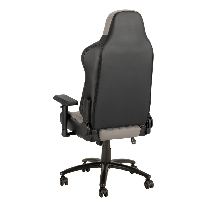 Inbox Zero Adjustable Reclining Swiveling PC & Racing Game Chair, Gray