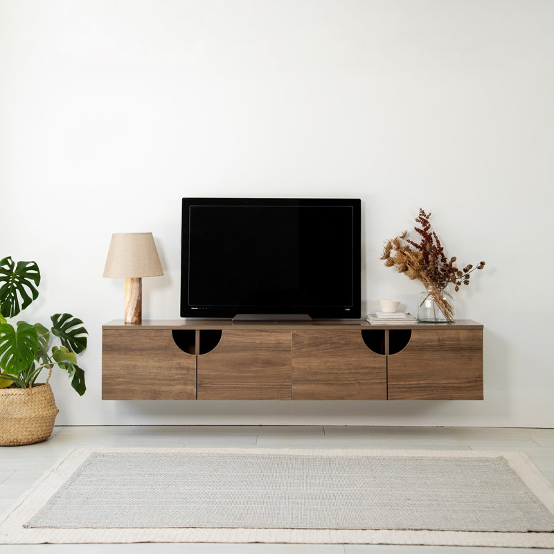 Keikei Unfinished TV Stand, Brown