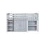 Lit mezzanine simple gris avec rangement et solidification solide - Bureau en bois d'hévéa-732764041