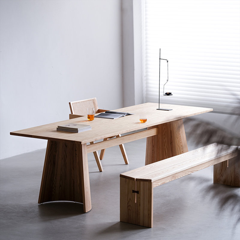 Table de salle à manger Burlywood, H 29,53 po x L 94,49 po x l 35,43 po