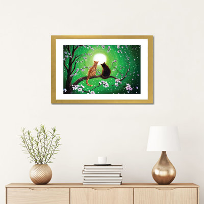 Reproduction d’art, "Cats on a Spring Night" par Laura Iverson