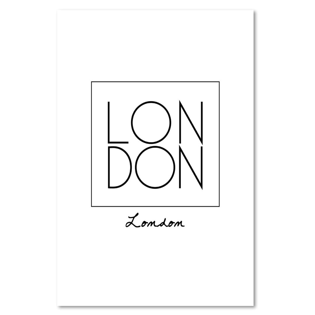 Leinwandbild Inschrift London