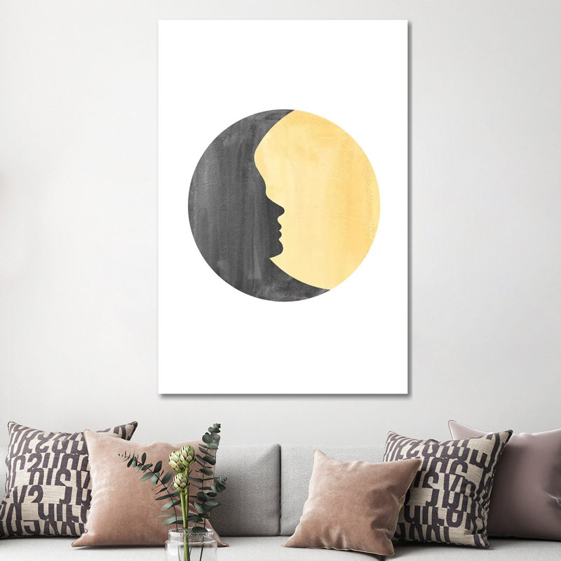 Woman Moon II by Whales Way - Print on Canvas, 152.4cm H x 101.6cm W x 3.81cm D, Wrapped Canvas
