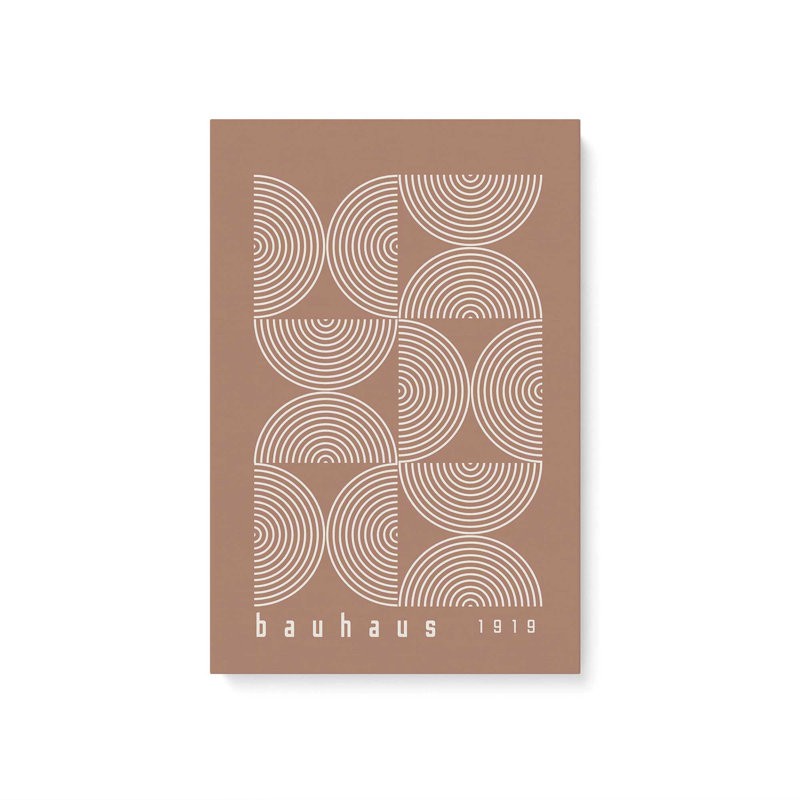 Brown Bauhaus Composition Poster II Wrapped Canvas, 36" H x 24" W