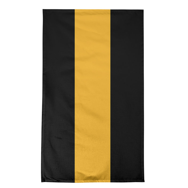 Serviette de thé à rayures pour équipe de football baltimore retour, Cotton Blend, Black/Gold/Black Los Angeles Basketball