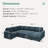 Brunella U-shaped Corduroy Sectional Sleeper Sofa Pull Out Sofa Bed-114985687