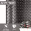 Diamant épais de 4 pi X 10 pi Rouleaux de plancher de garage en PVC noir (40 pieds carrés)