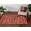 Red Flat-weave Tufted Sari Silk 4'x 6'