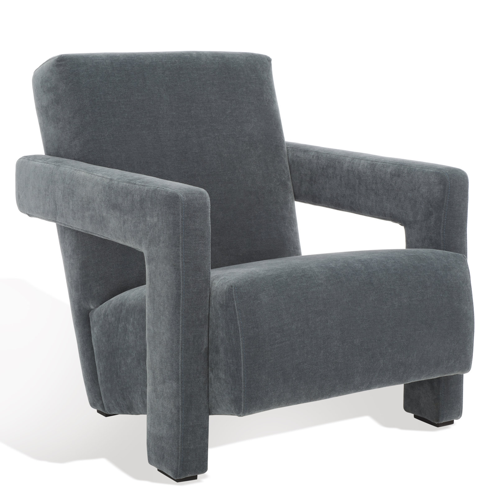Olsen Pine Velvet Armchair, Navy Velvet