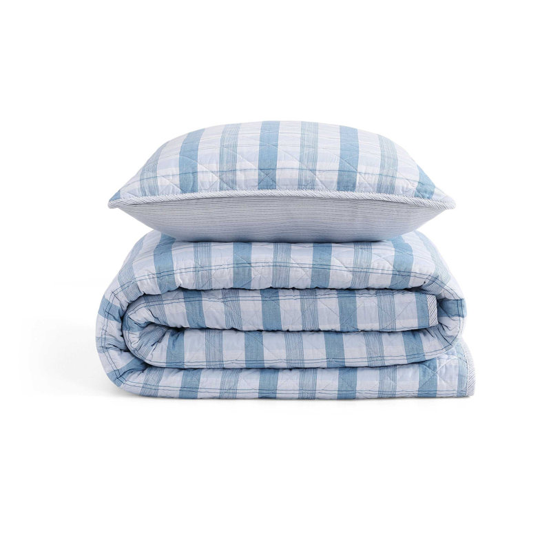 Ensemble de courtepointe Tommy Hilfiger, 2, Courtepointe simple + 1 taie décorative standard