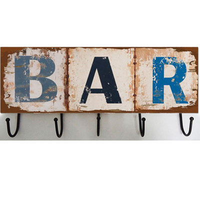 Porte-manteau mural "bar"