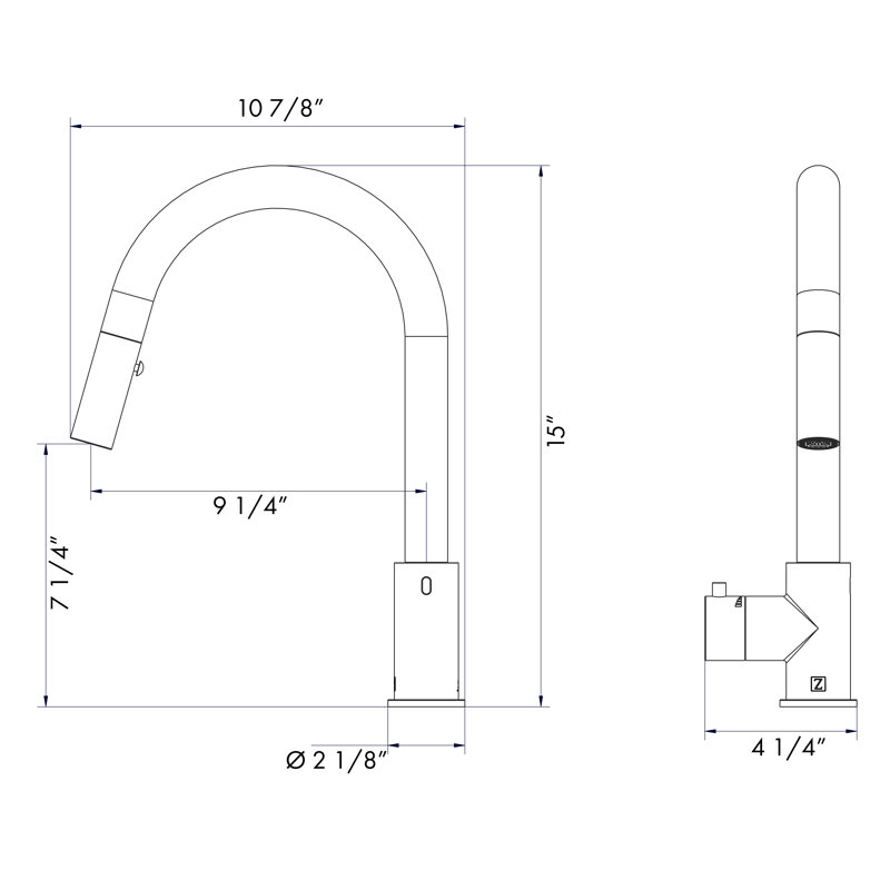 ZLINE Gemini Touchless Kitchen Faucet, Chrome