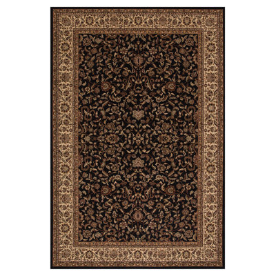 Tapis oriental noir / rouille Izaiah