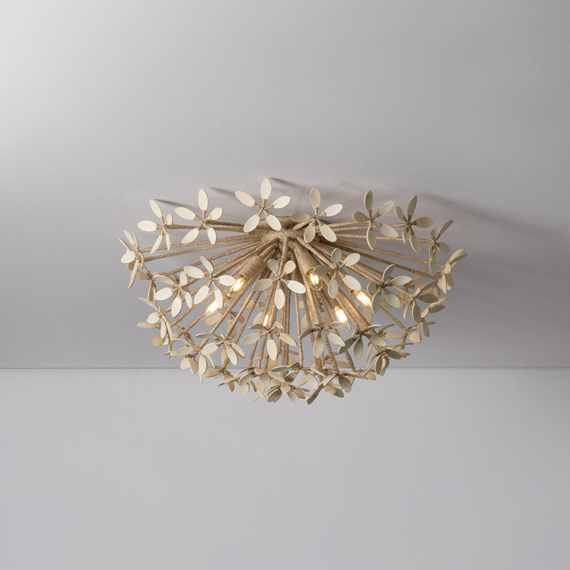 Corfu Semi Flush in Ivory Coco