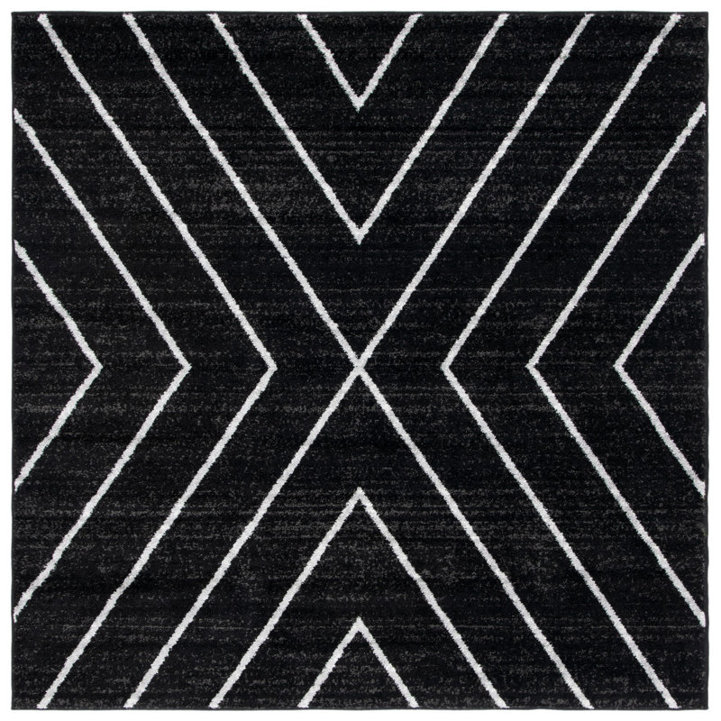 Marson Performance Geometric Rug, Square 6'