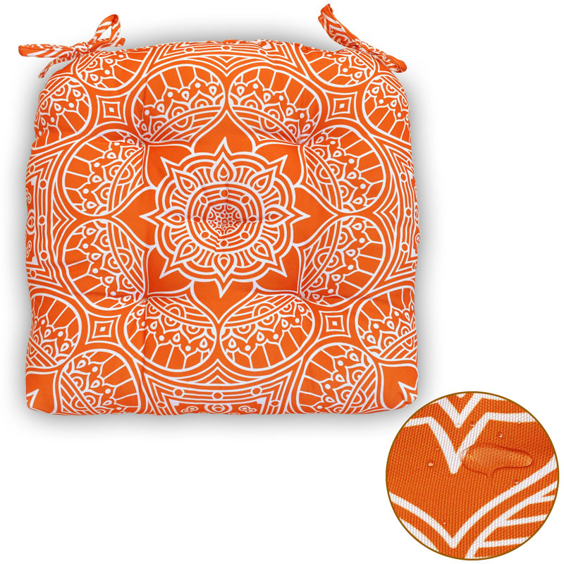 Outdoor 4'' Adirondack Chair Chair Pad, Orange