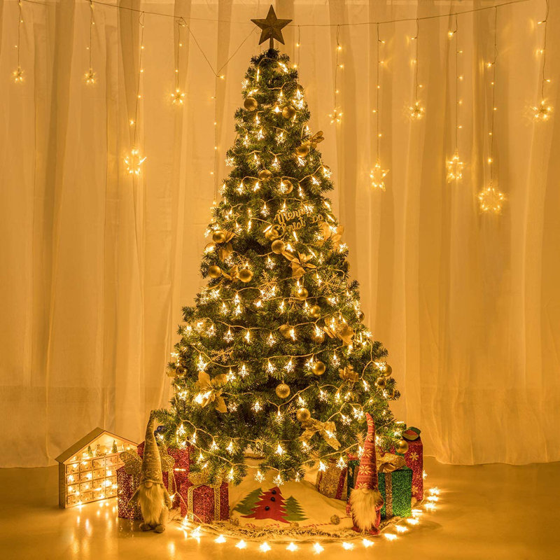 100 LED 49 FT Snowflake String Lights, Warm White