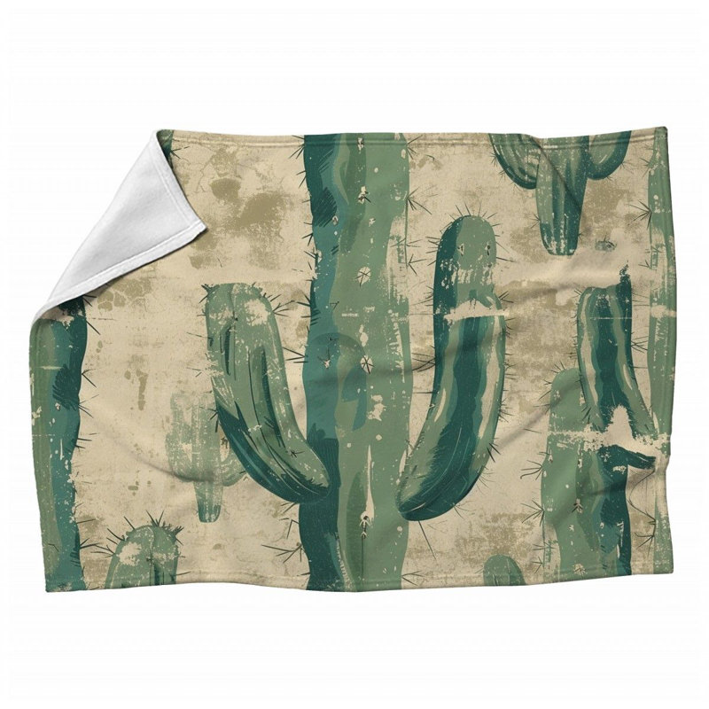 Cactus Rustic Throw Blanket, 60" W x 80" L