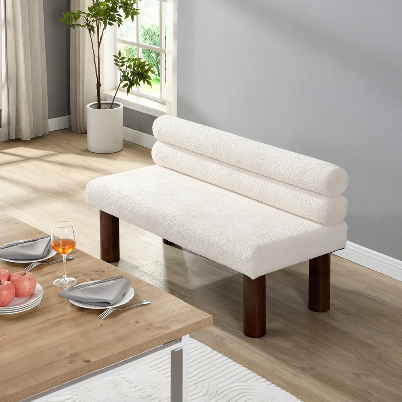 Banc de salle à manger rembourré, Beige