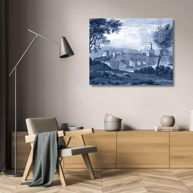 «Red Barrel Studio® Lorrain, Claude», reproduction d'art sur toile tendue: Toile pastorale III, H 20 po x l 24 po